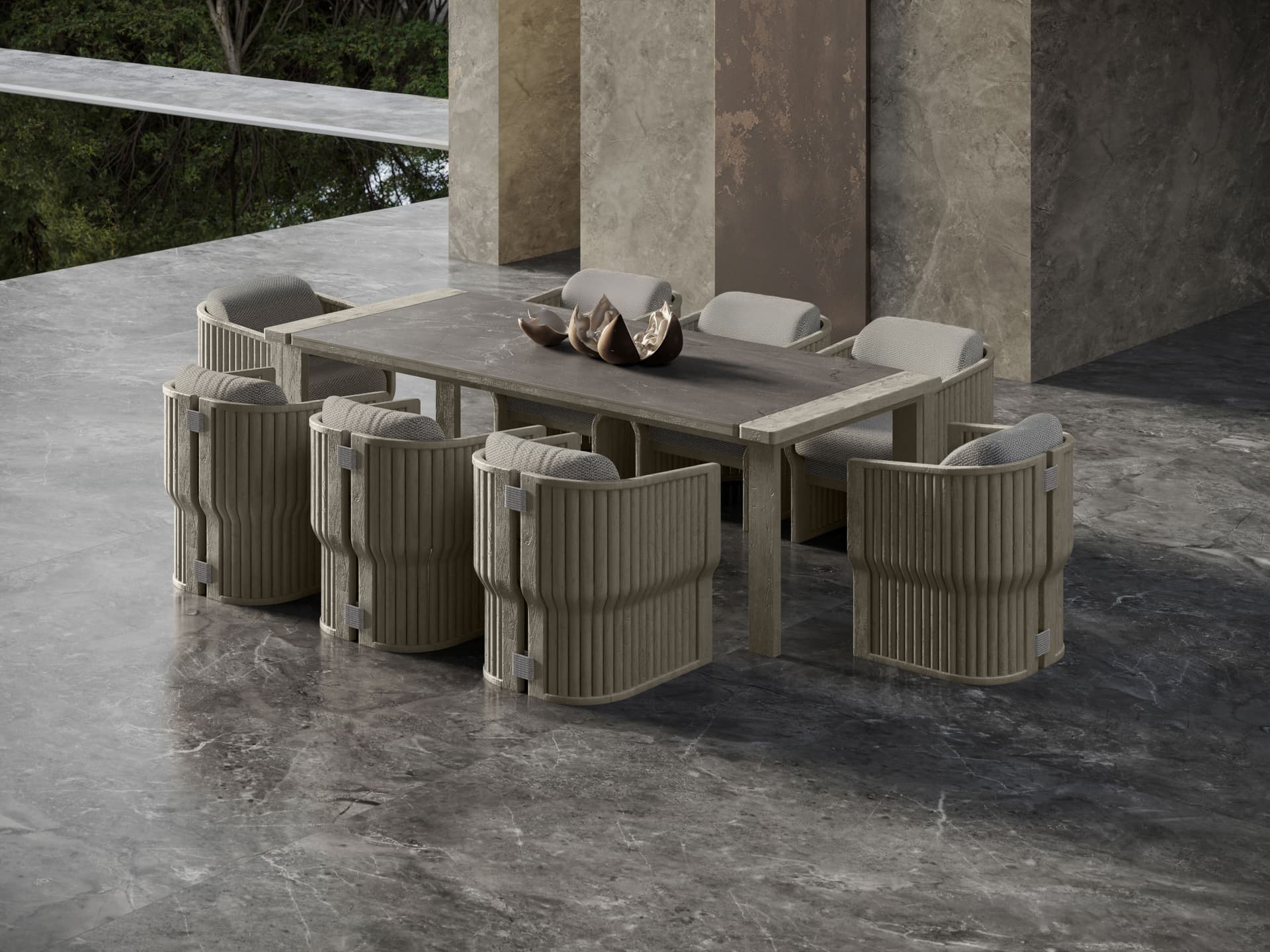 SNOC
ELYTHIA
Rectangular teak garden table