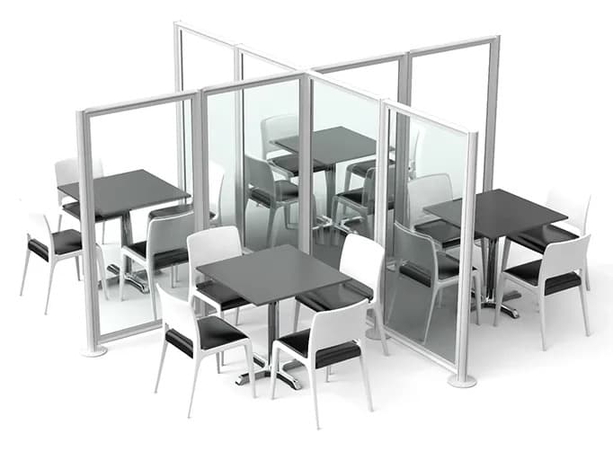 Sprech
BORA
Free standing mobile modular office screen