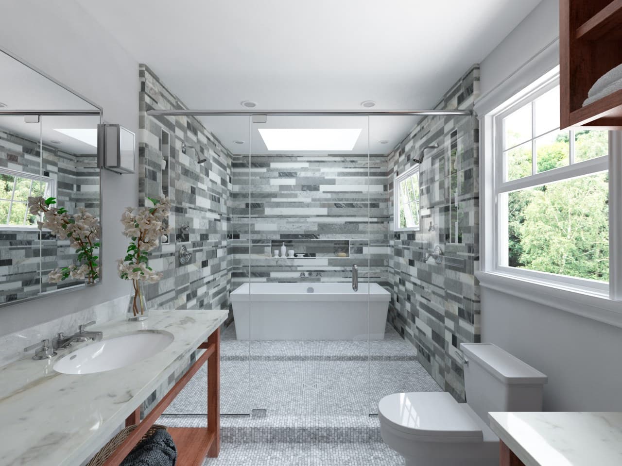 Stonethica
CARRARA MIX
Ecological Carrara marble wall/floor tiles