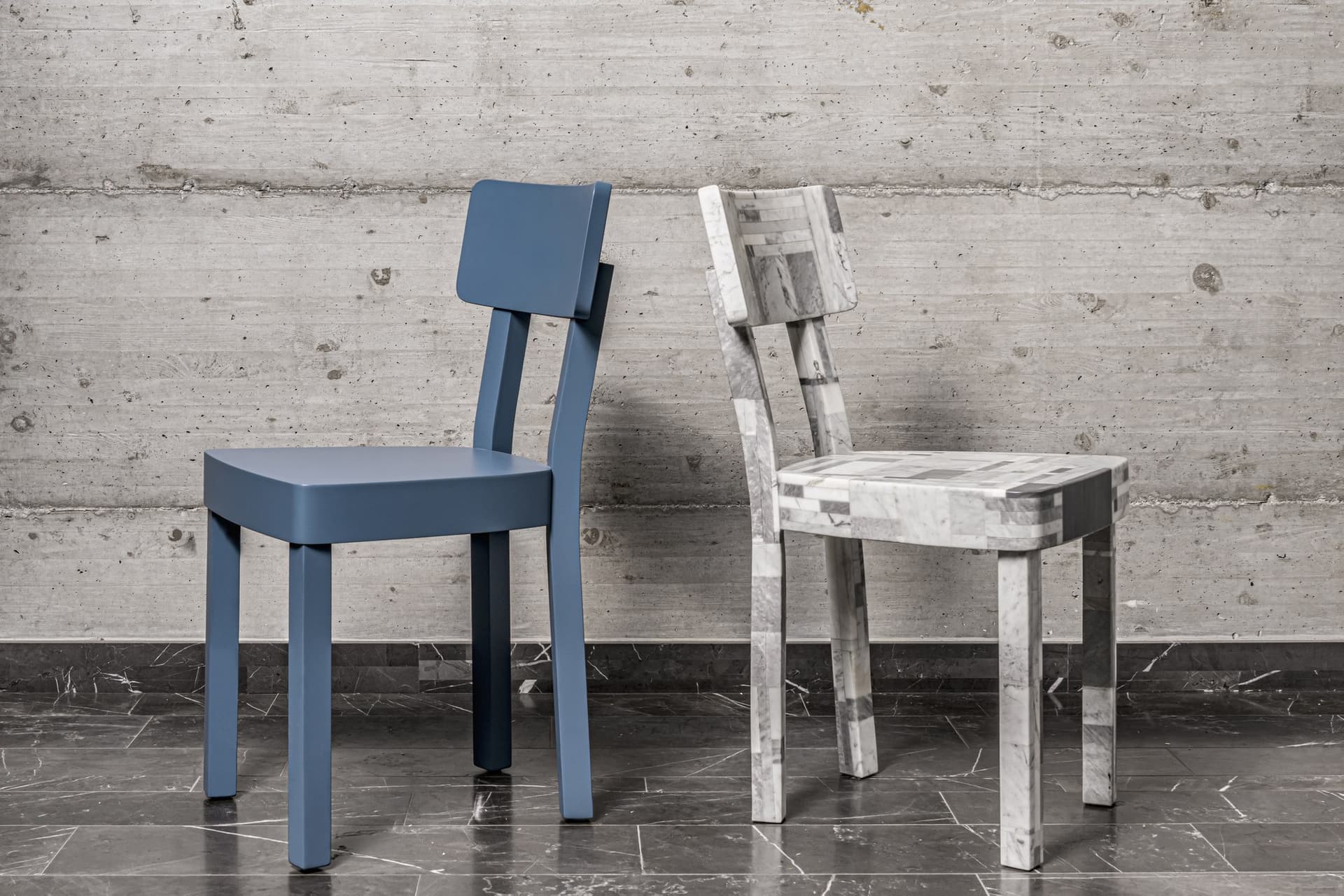 Stonethica
INOUT
Open back Carrara marble chair