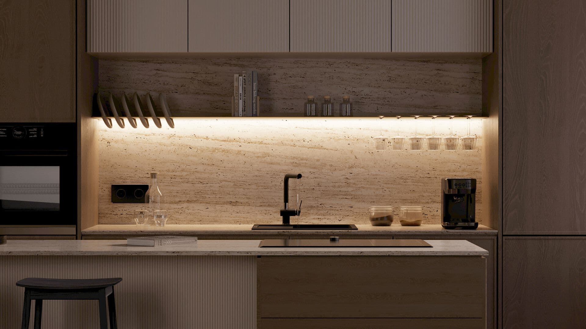 Strackk
KITCHEN SHELF WITH WINEGLASS RACK
Kitchen shelf with wineglass rack