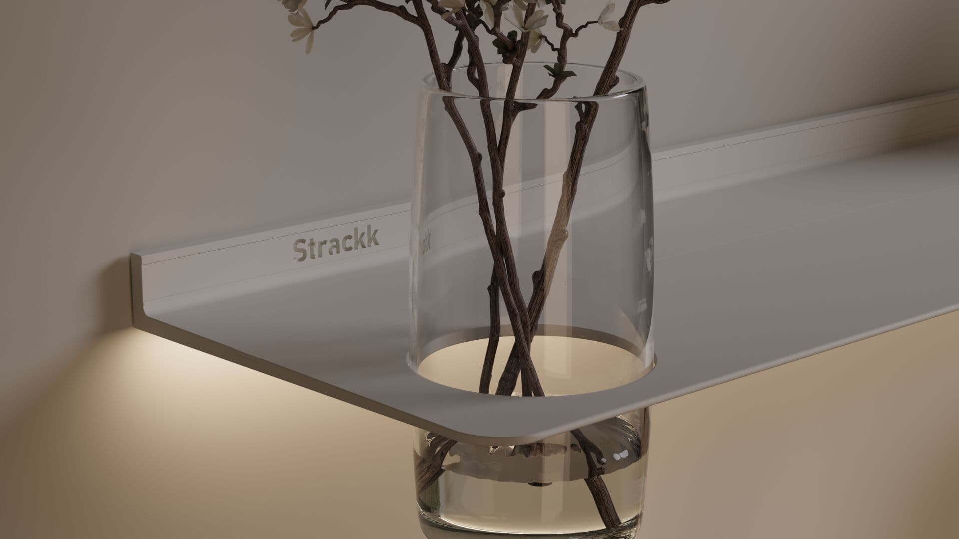 Strackk
WALL SHELF WITH VASE
Aluminium wall shelf