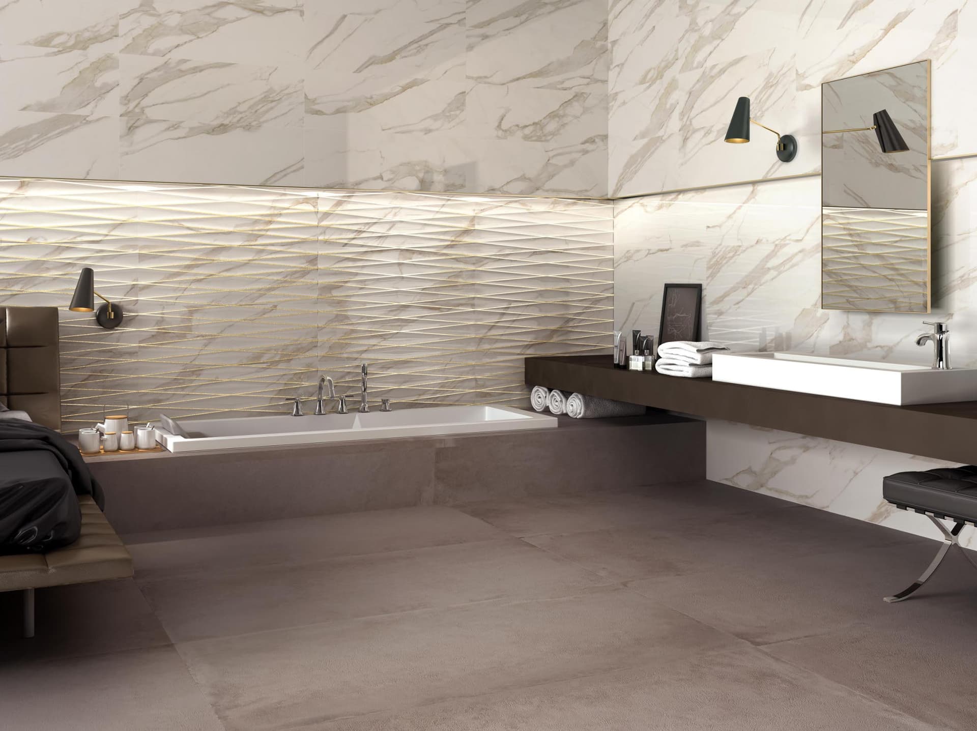 Supergres
PURITY OF MARBLE
White-paste wall tiles with marble effect