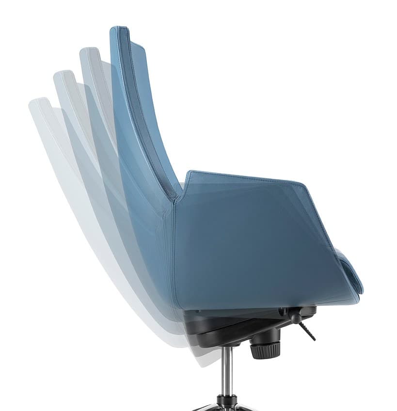 TALIN
NUBIA 2919
Height-adjustable leather executive chair with castors with 5-spoke base