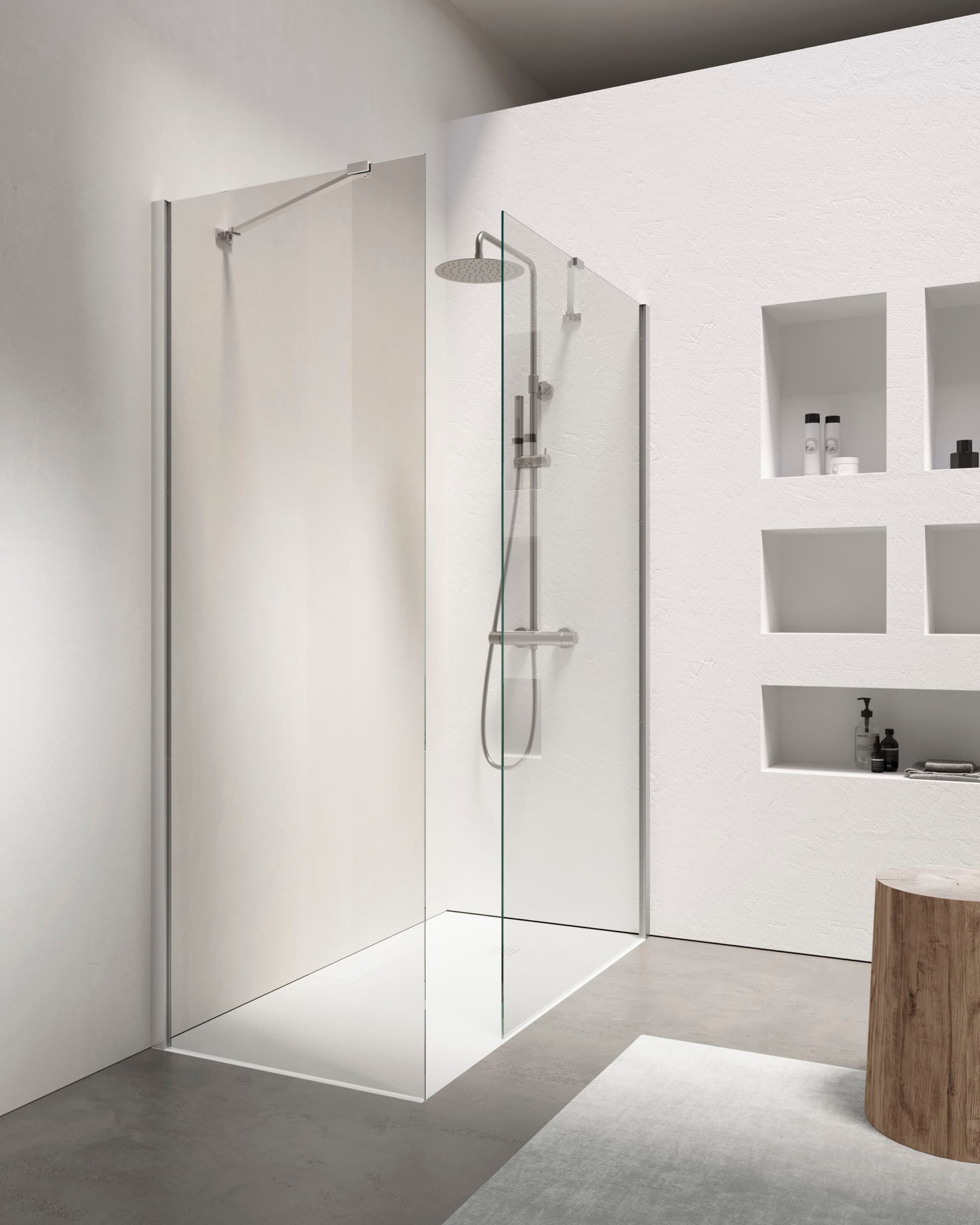 Tamanaco
WALK-IN
Glass and aluminium Walk in shower