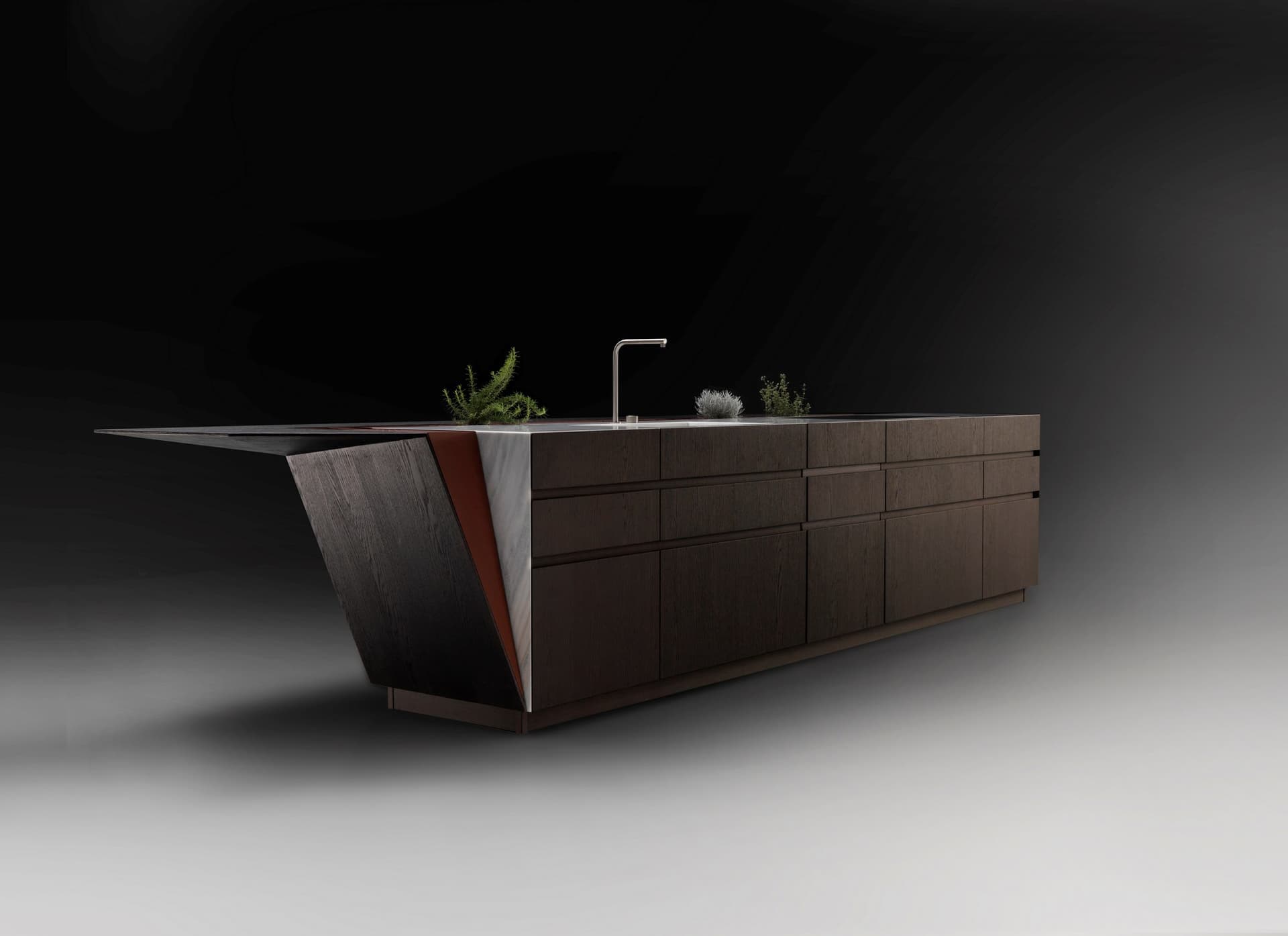 THE CUT
EGO
Custom fitted kitchen with island