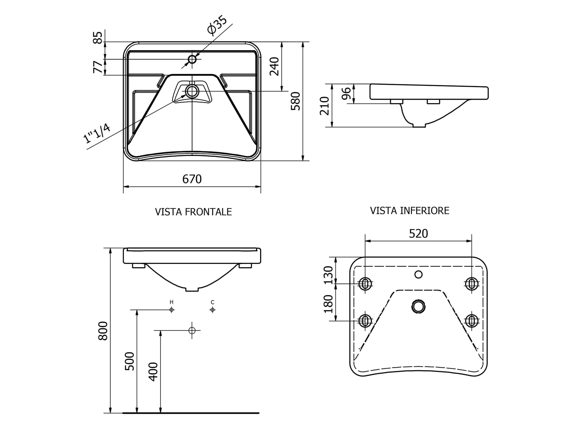 Thermomat
400_EA
Vitreous China washbasin for disabled