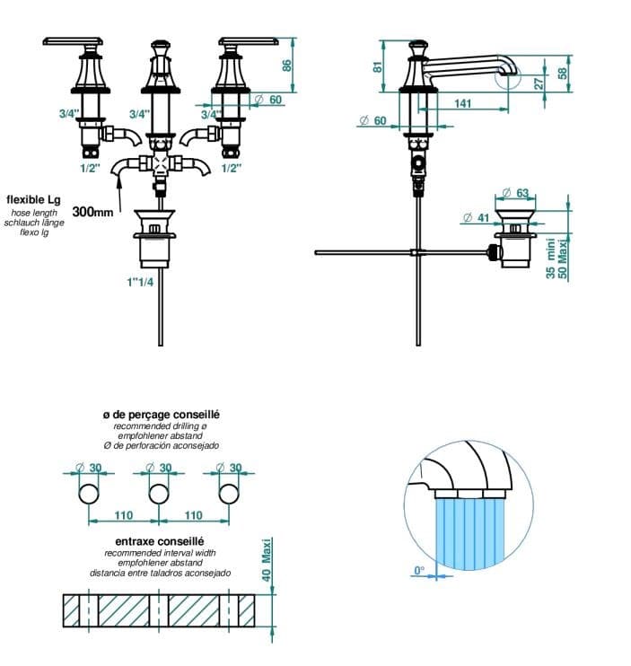 THG Paris
TRADITION WITH LEVER
Basin mixer