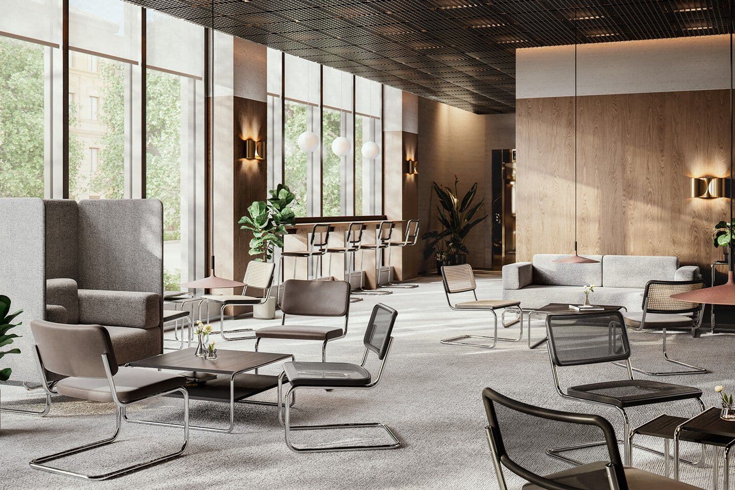 Thonet
S 32 SPVNL
Cantilever mesh easy chair