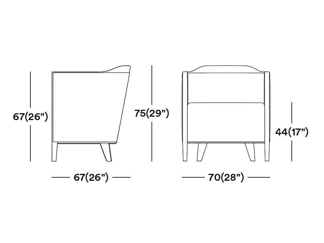 Tirolo
BOSTON
Fabric armchair with armrests
