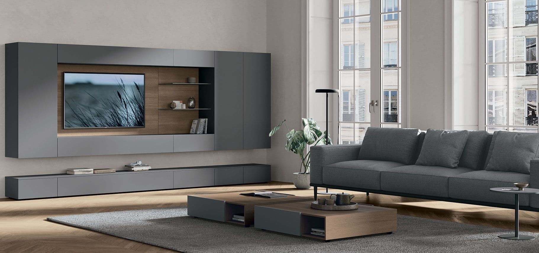 Tomasella
ATLANTE UNIT_AT143
Wooden TV wall system