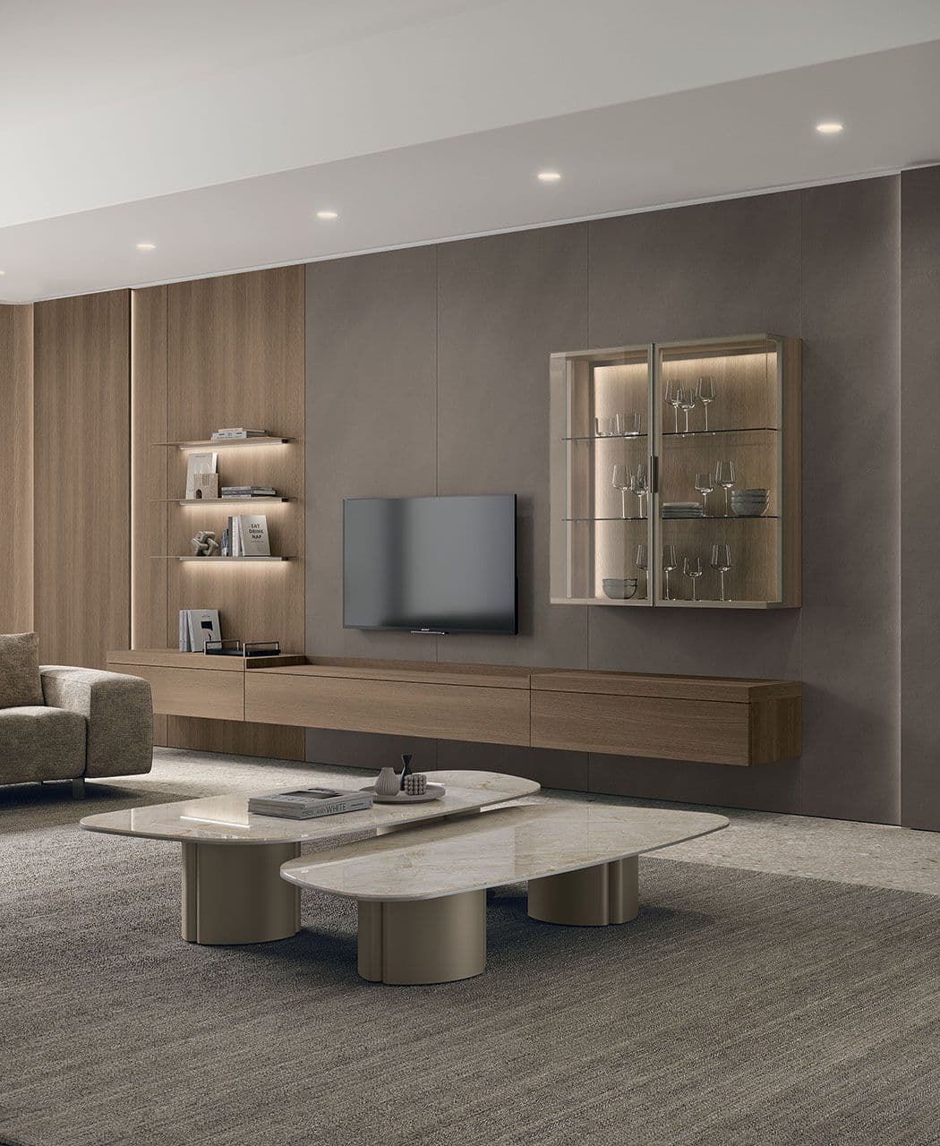 Tomasella
ATLANTE UNIT_AT144
Wood and glass storage wall