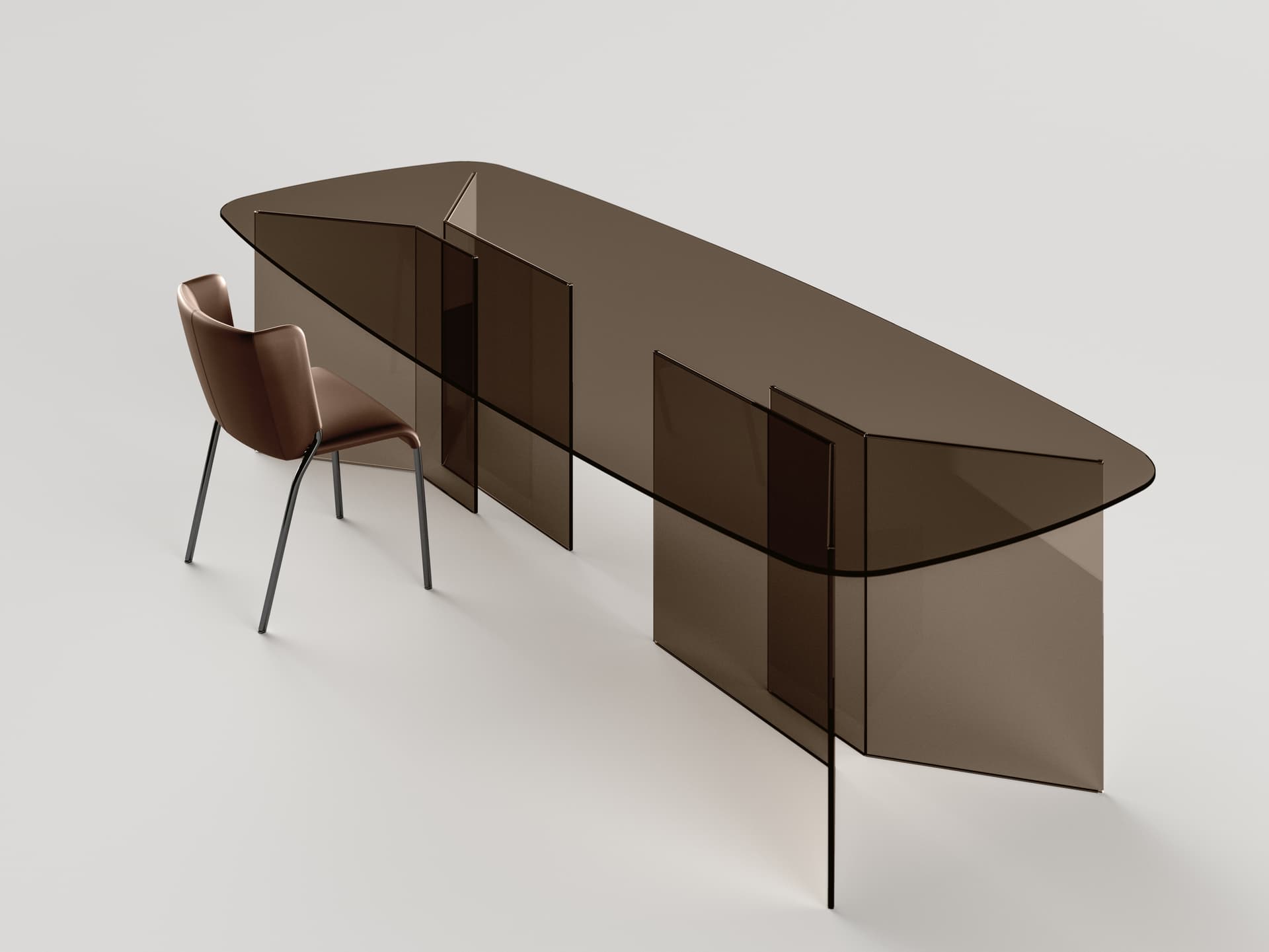 Tonelli Design
THRIM
Rectangular tempered glass table