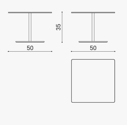 True Design
CREMINO
Low square side table in steel and concrete