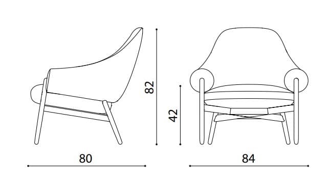 True Design
FENDER FD 7090
Fabric armchair with armrests