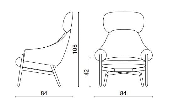 True Design
FENDER FD 8094
Fabric armchair with headrest
