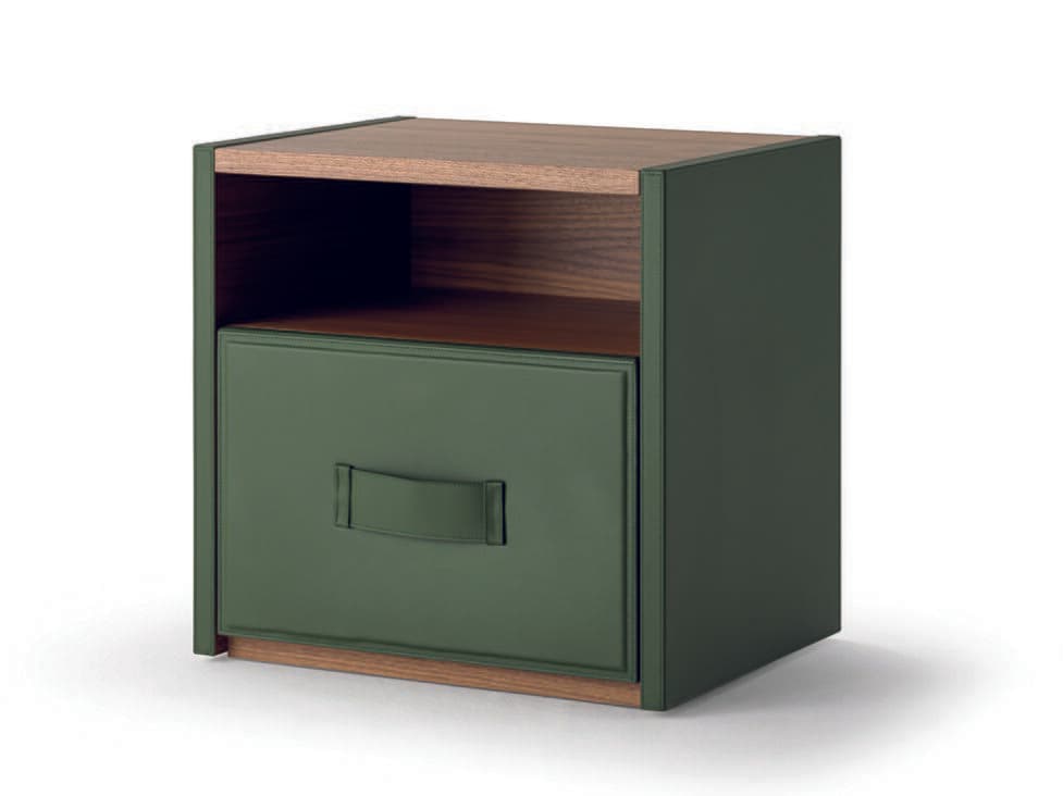 Turri
ATELIER
Rectangular leather bedside table with drawers