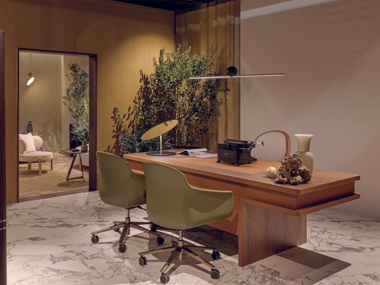 Turri
ECHO
Rectangular desk with drawers