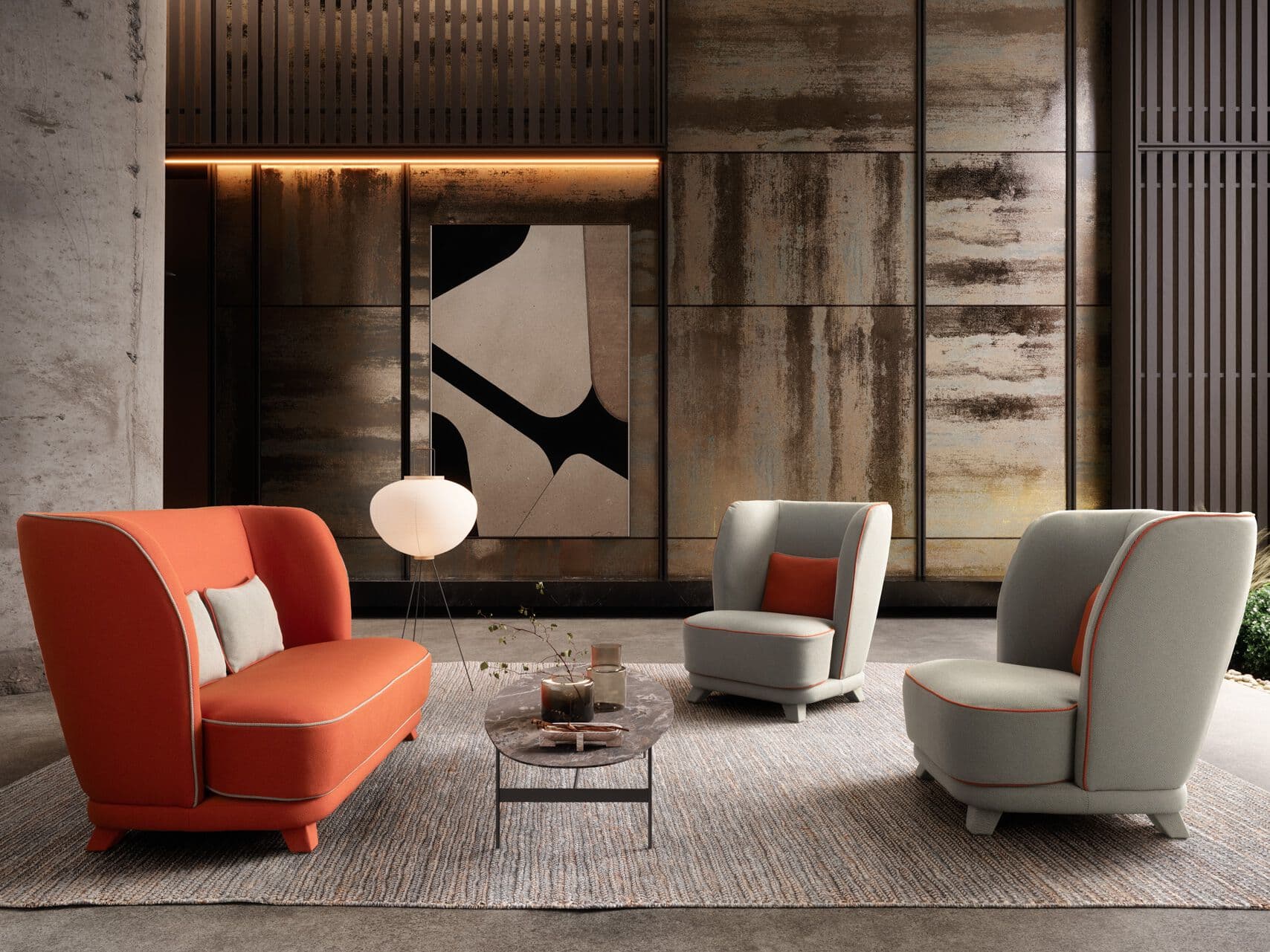 VALENTINI
CRISS CROSS
High-back 2 seater sofa