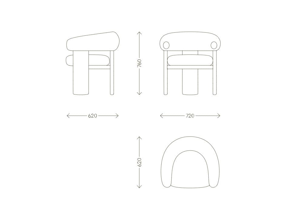 Van Rossum
BRACCI
Leather chair with armrests