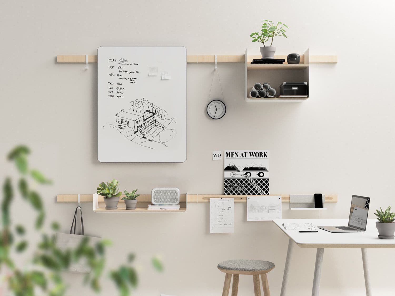 Variand Furniture
N02
Wall-mounted office whiteboard