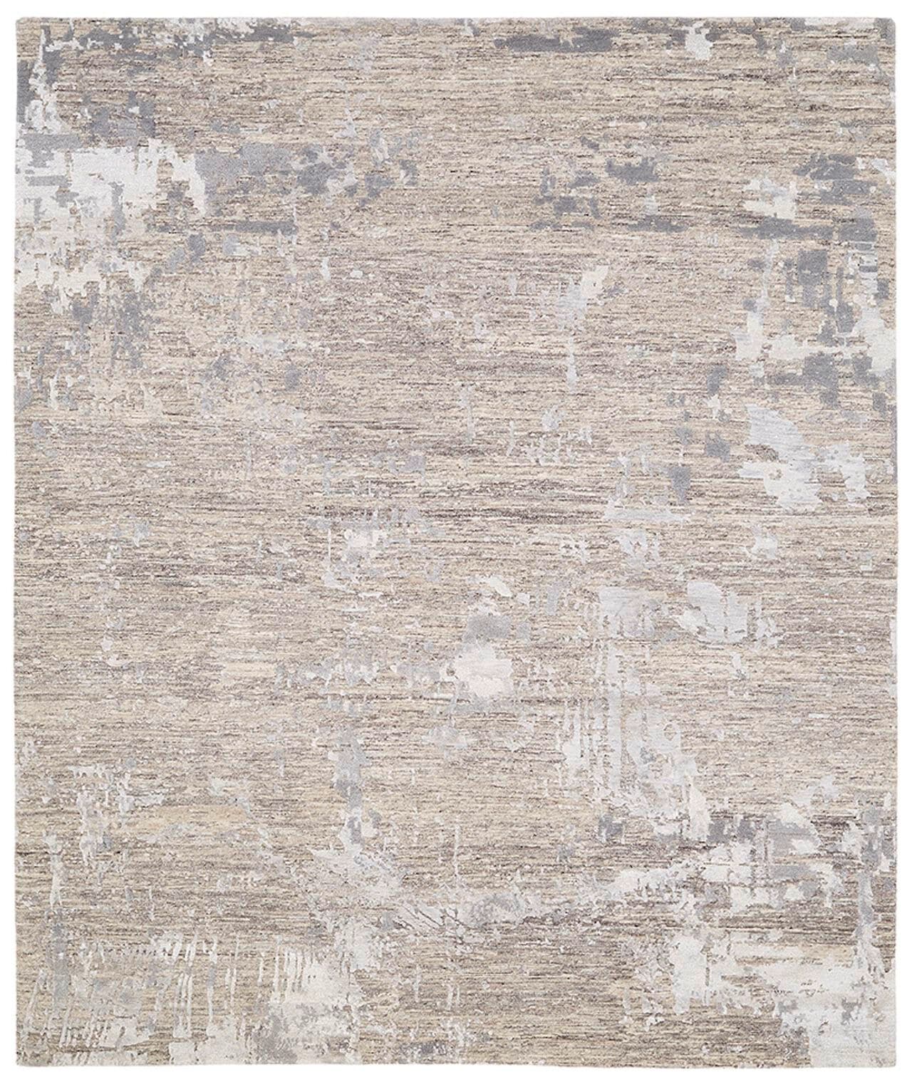 Vartian
ABSTRACT NO.15 NATURAL GREY
Rectangular handmade wool and silk rug