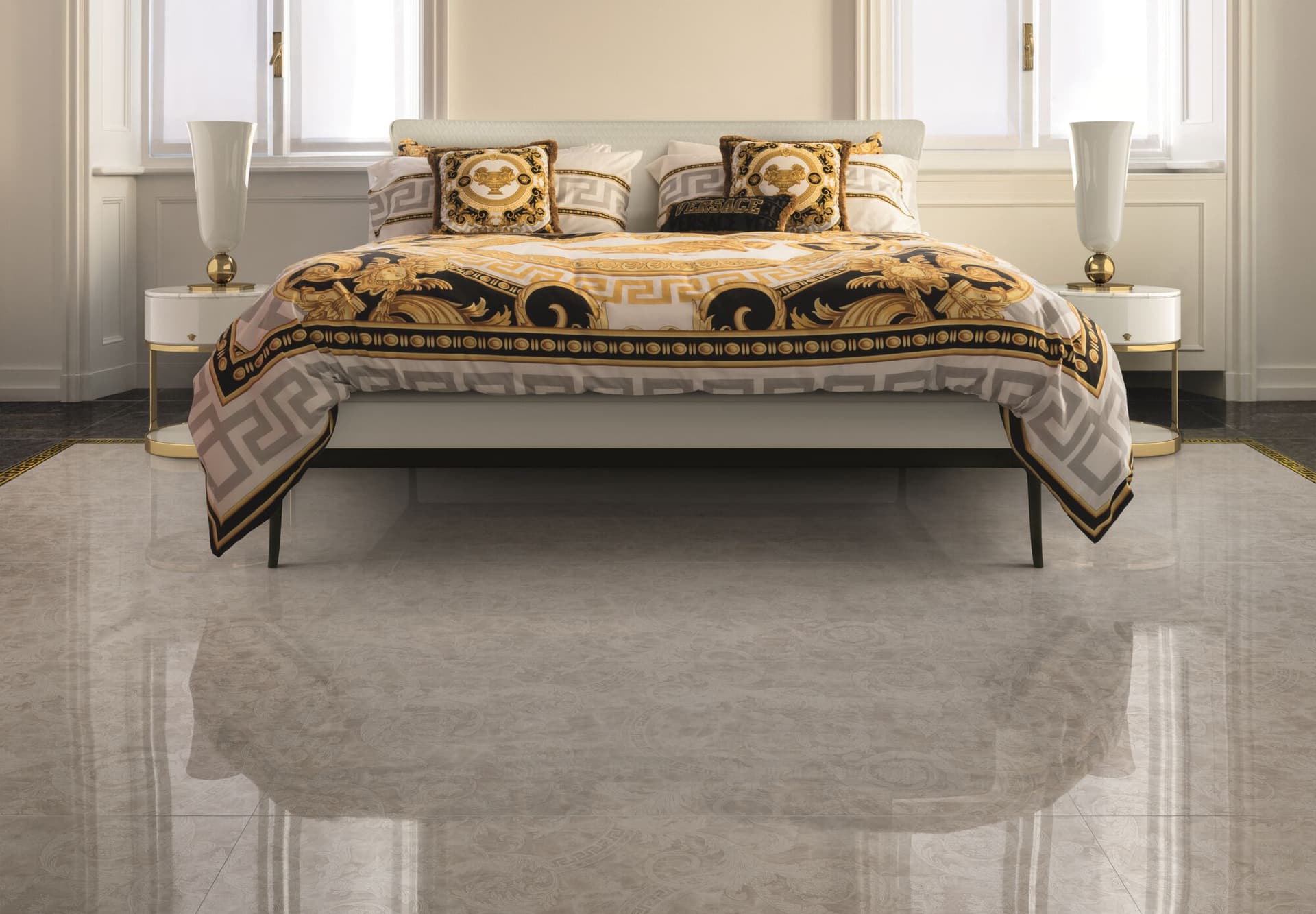 Versace Ceramics
METEORITE MEGABAROCCO BIANCO
Porcelain stoneware wall/floor tiles