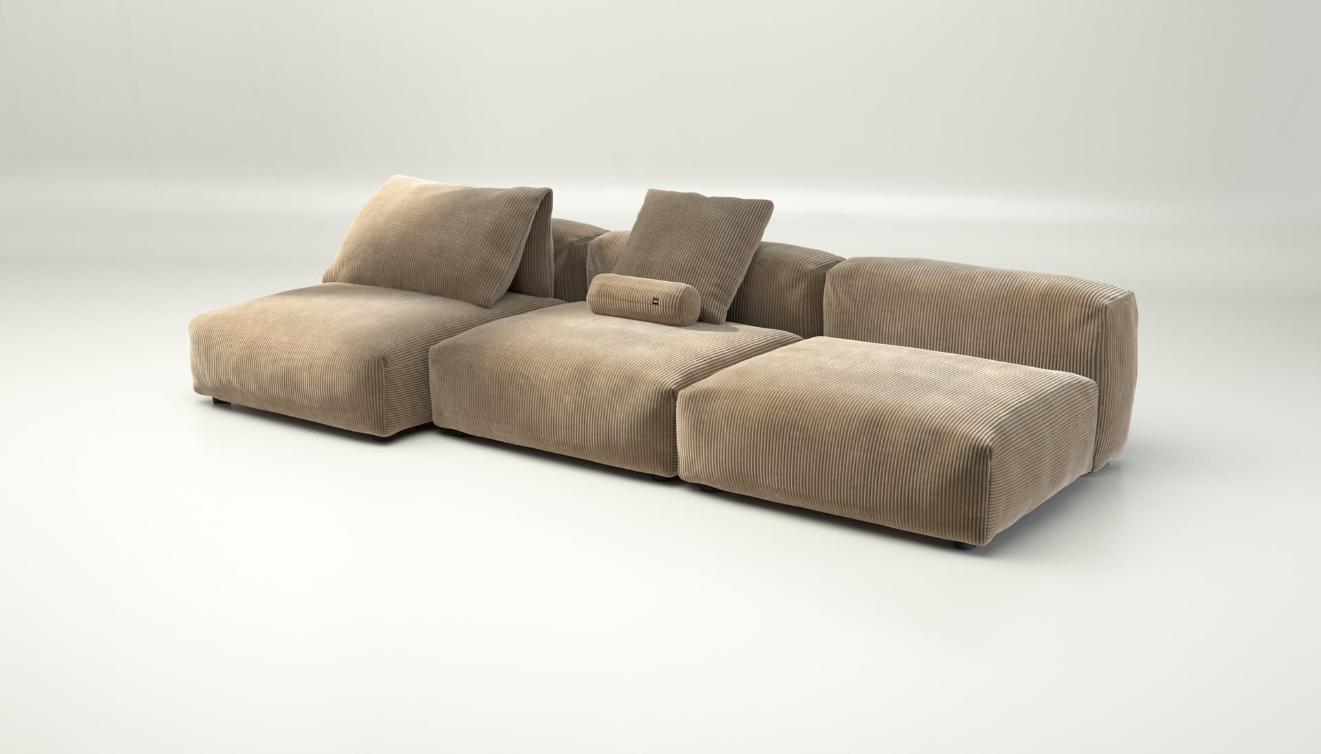 vetsak
SOFA SET 04 - CORD VELOUR
Modular sofa with chaise longue