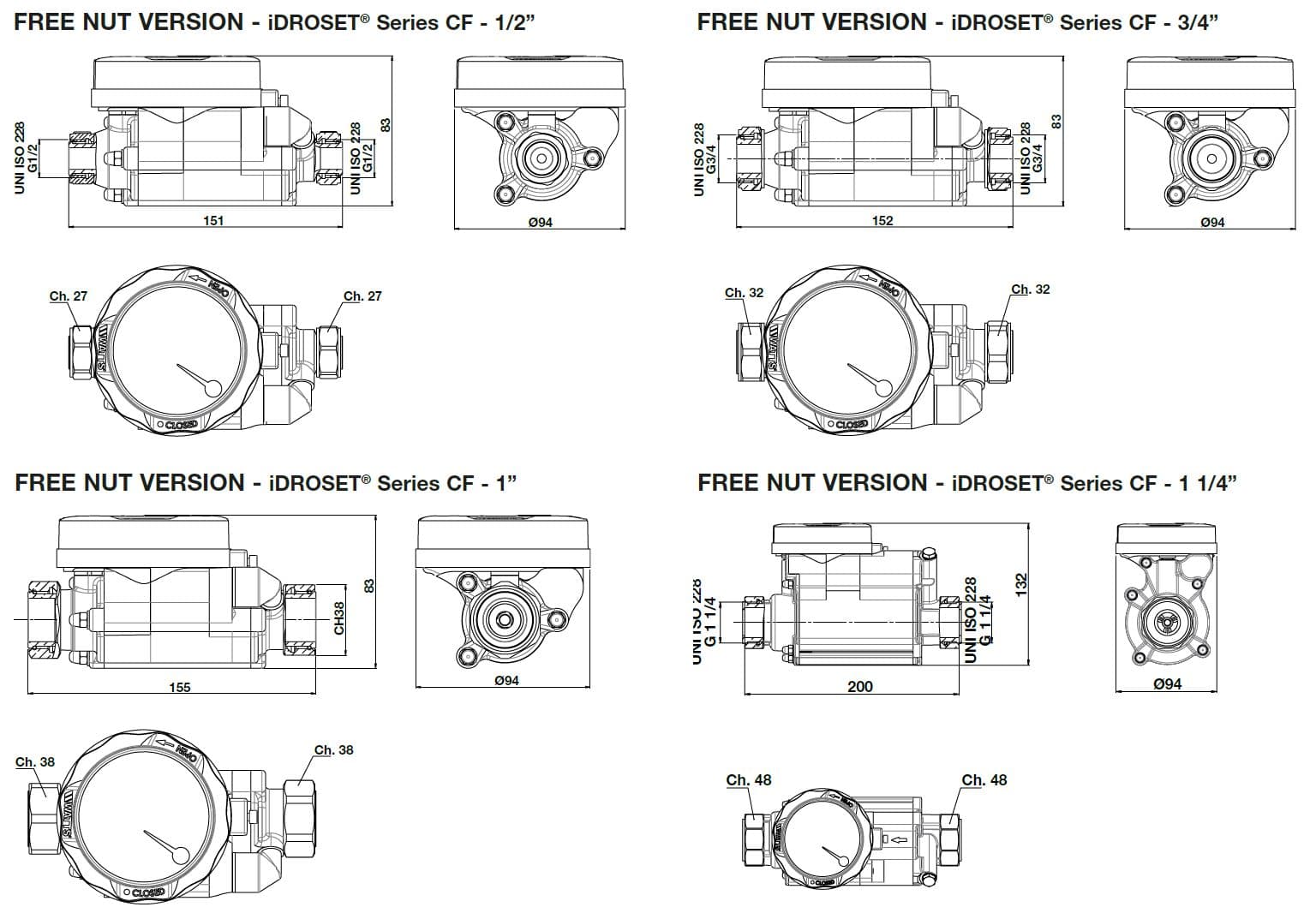 WATTS iDROSET® Series CF - Статический балансировочный и регулирующий клапан