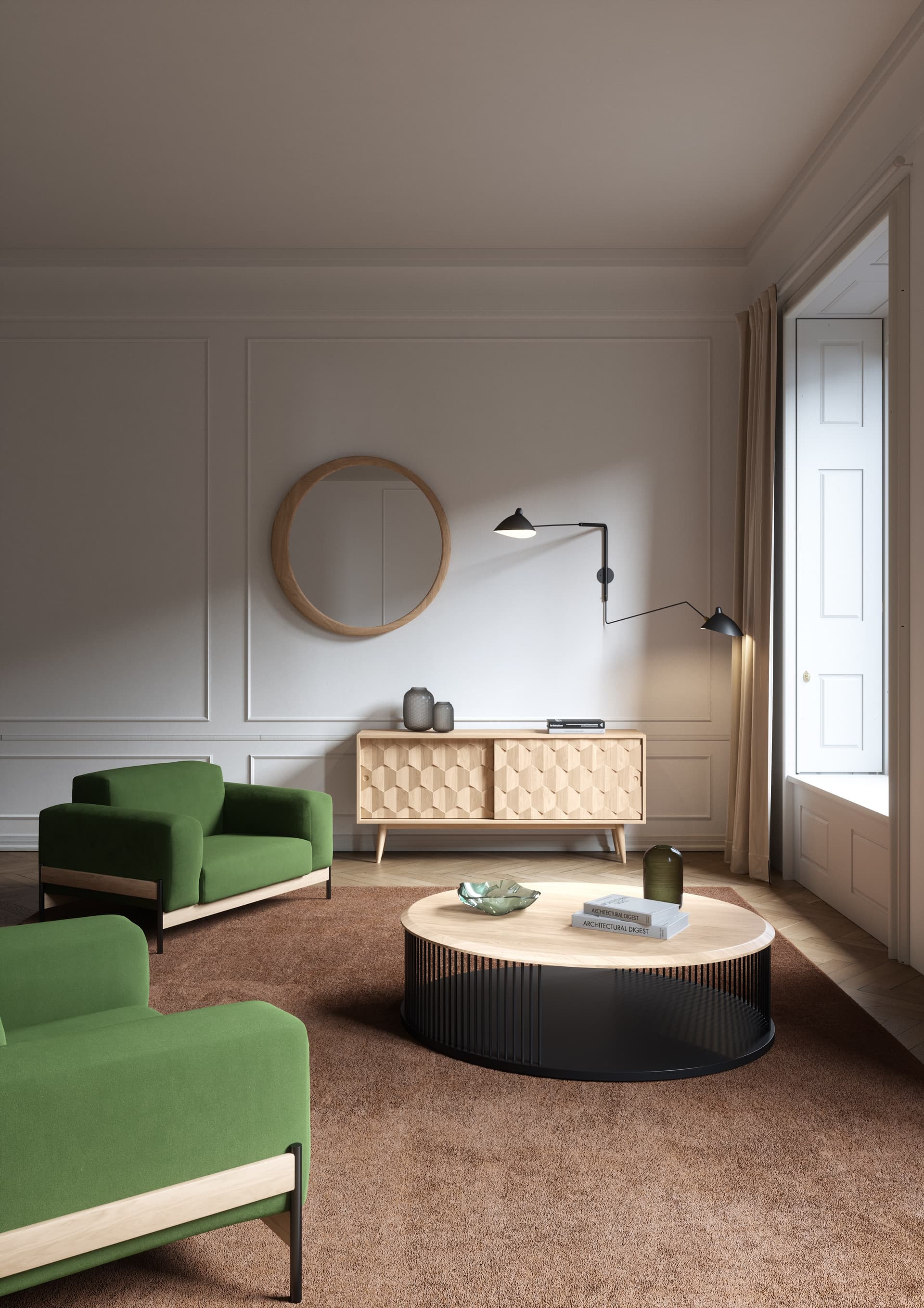 Wewood
SCARPA
Oak sideboard with sliding doors