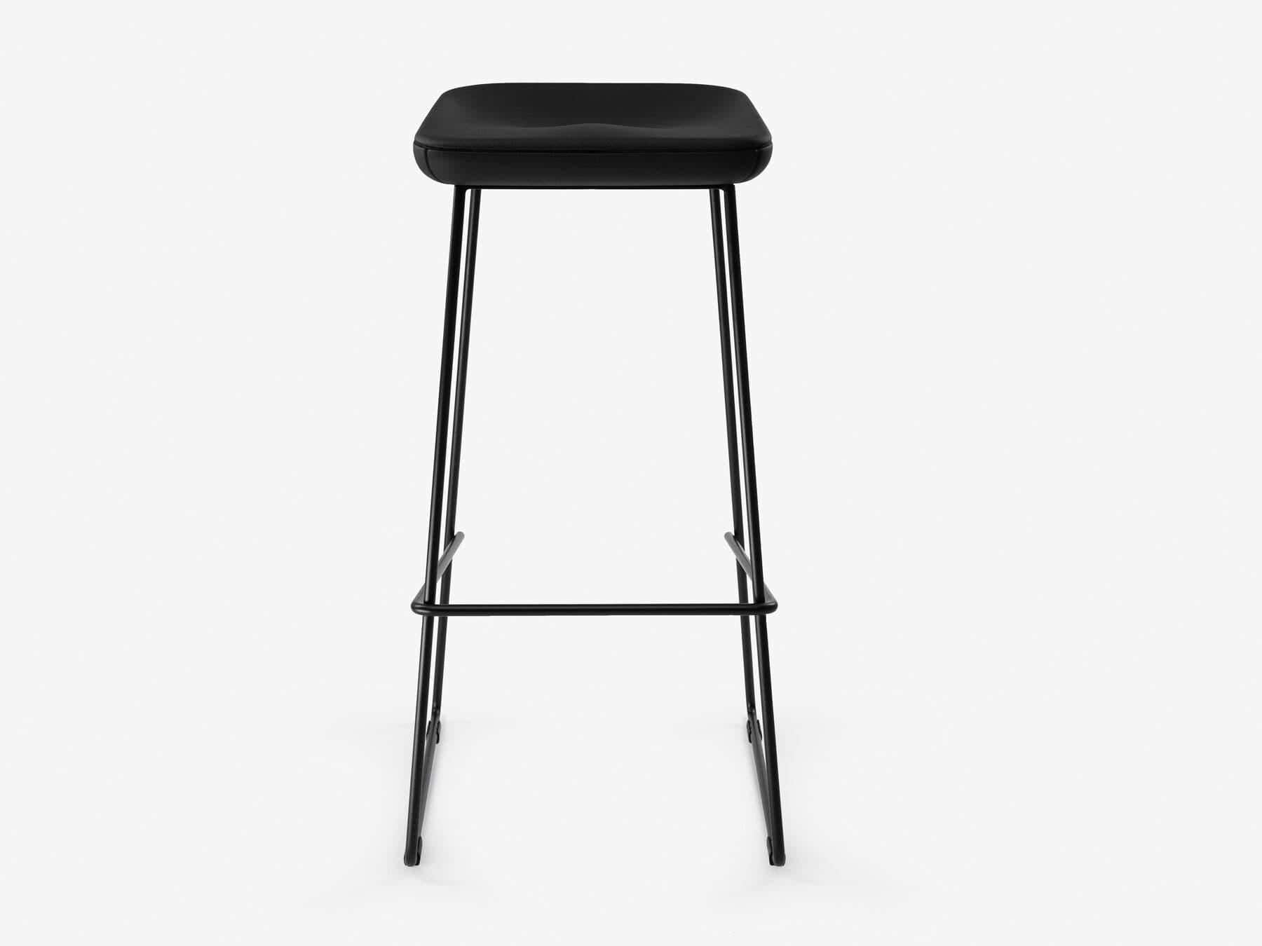 WAVE LEATHER BAR STOOL - Кожаный барный стул