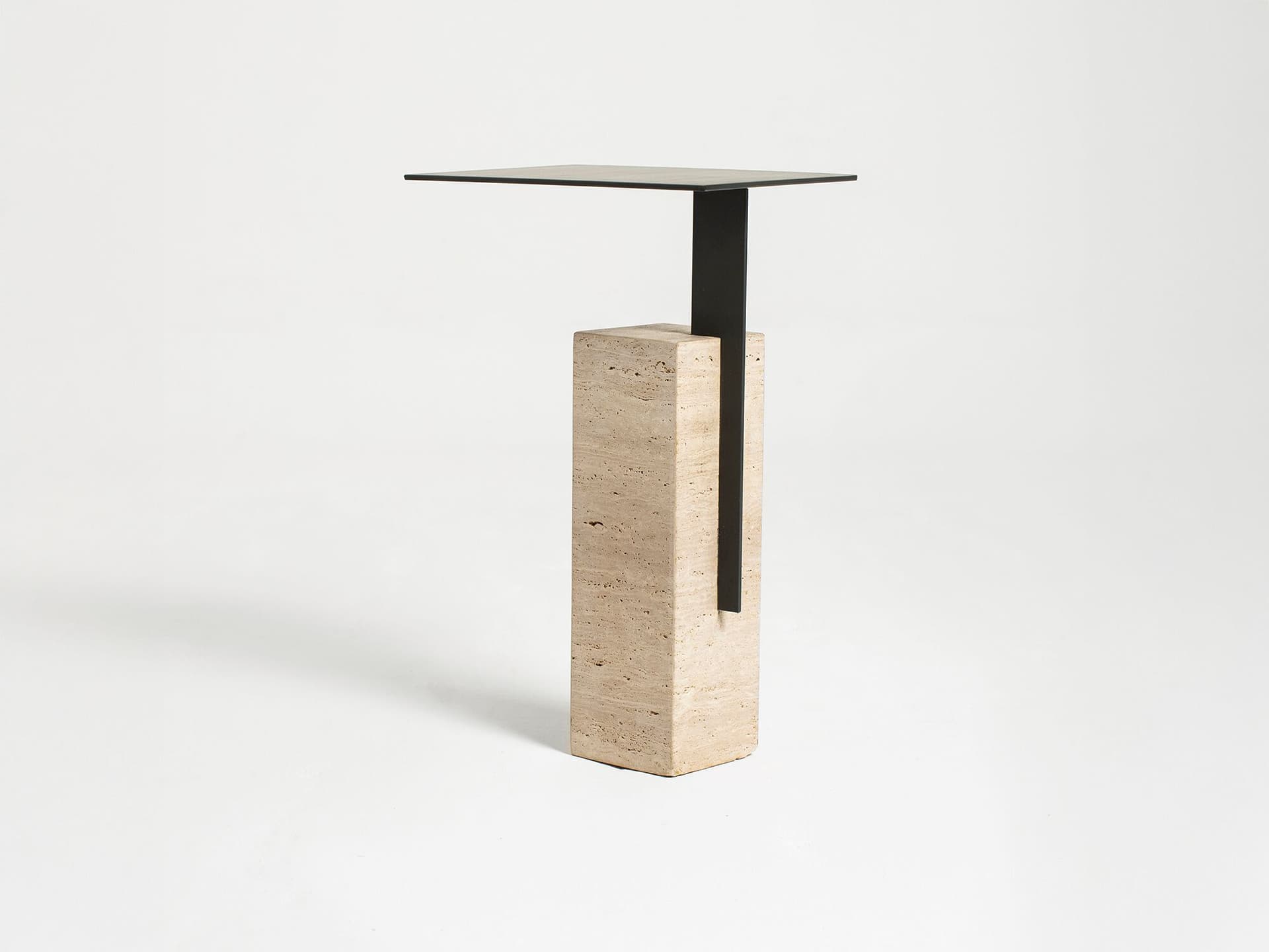 YET. Design Studio
MONO
Side table with travertine base and metal top