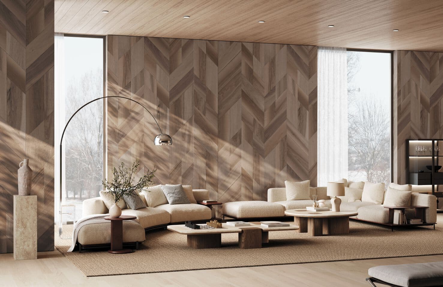 Zambaiti Contract
CHEVRON
Wood effect nonwoven wallpaper